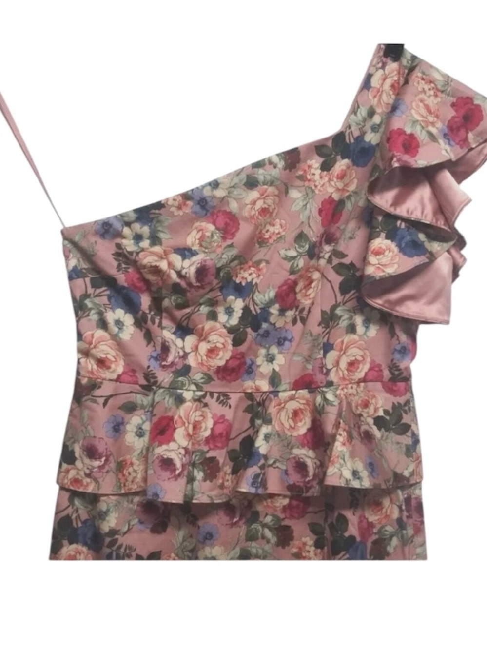 Gianni Bini Danielle Floral One-Shoulder Midi Dress Size 6 NWT - Picture 4 of 9